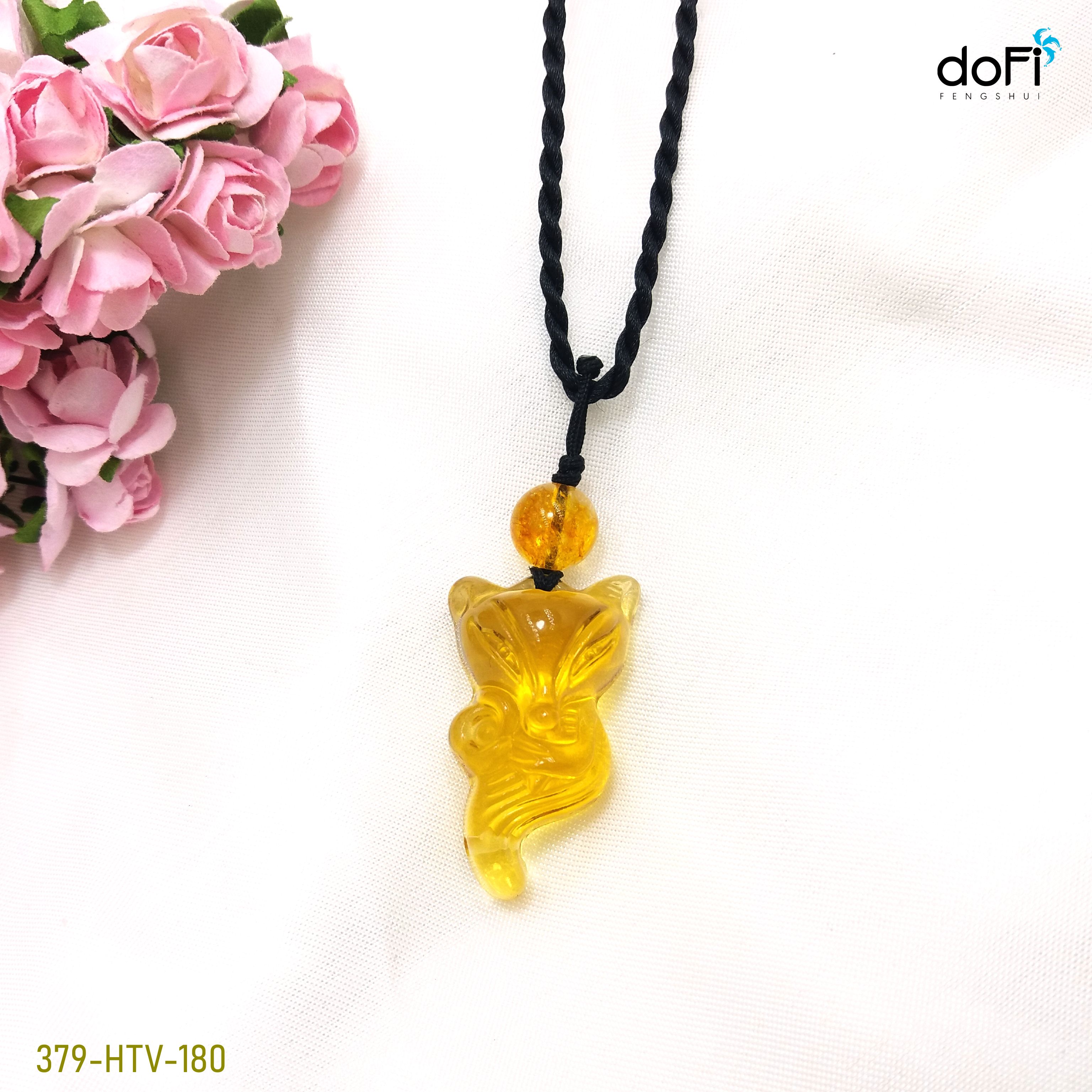 MẶT DÂY HỒ LY DÁNG ÔM HOA HỒNG ĐÁ TOPAZ VÀNG