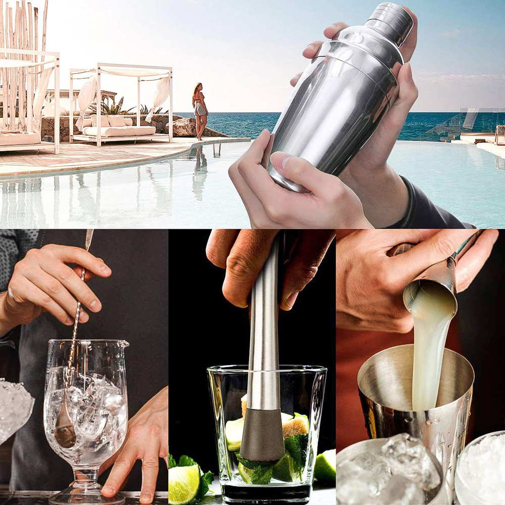 Bộ dụng cụ pha chế cocktail 12 cái 750ml