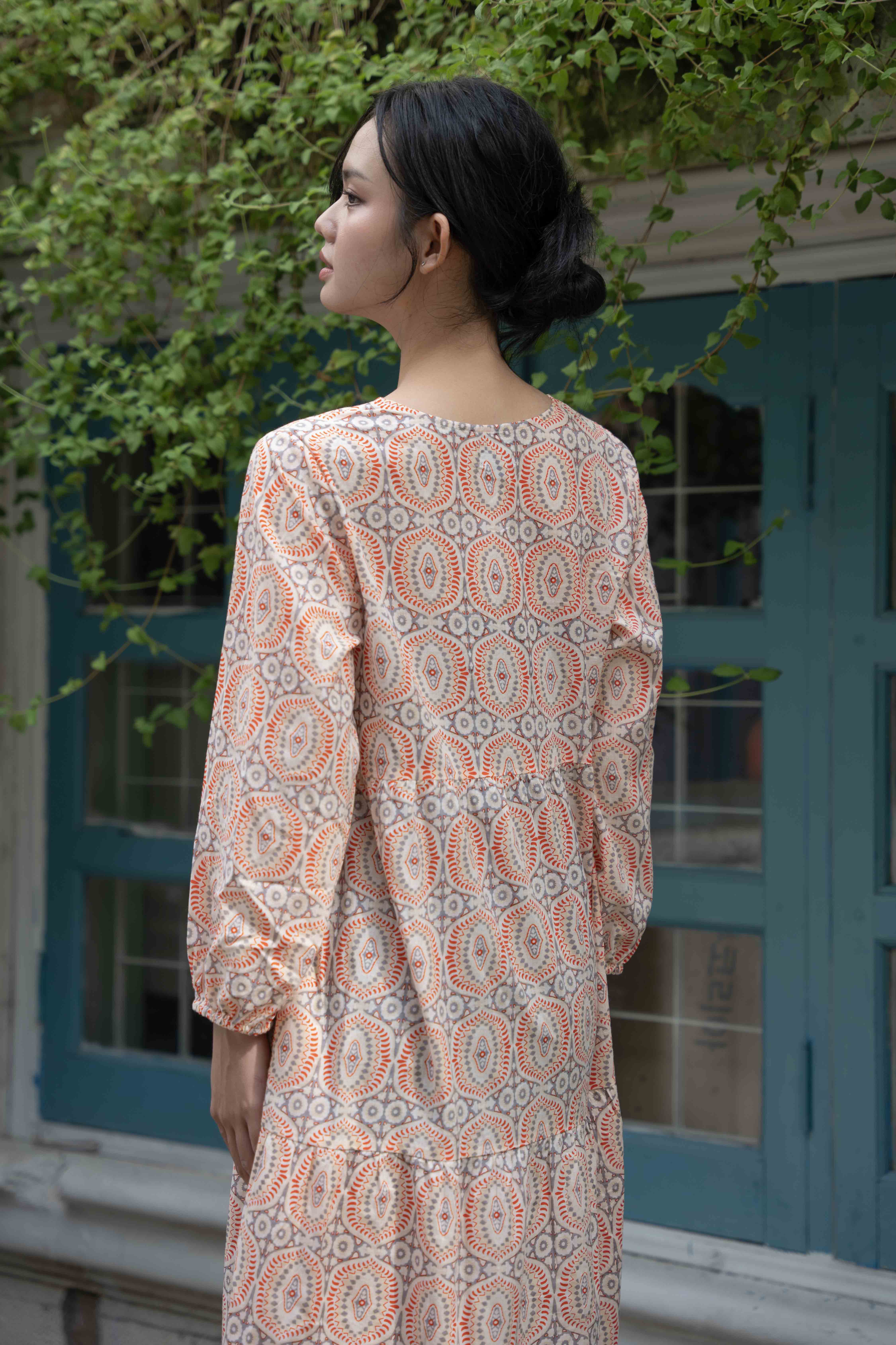 Đầm Midi Hoa Cotton Isla Bonita