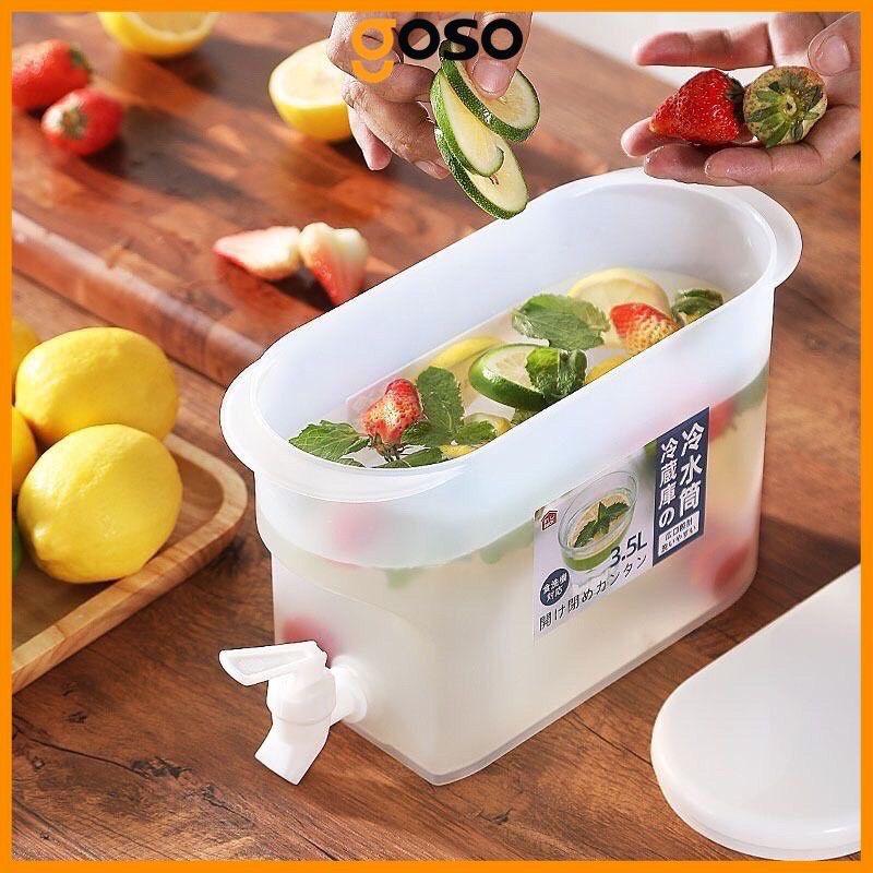 Bình nước có vòi 3,5 lít để tủ lạnh, Bình đựng nước hoa quả có vòi để bàn, tủ lạnh