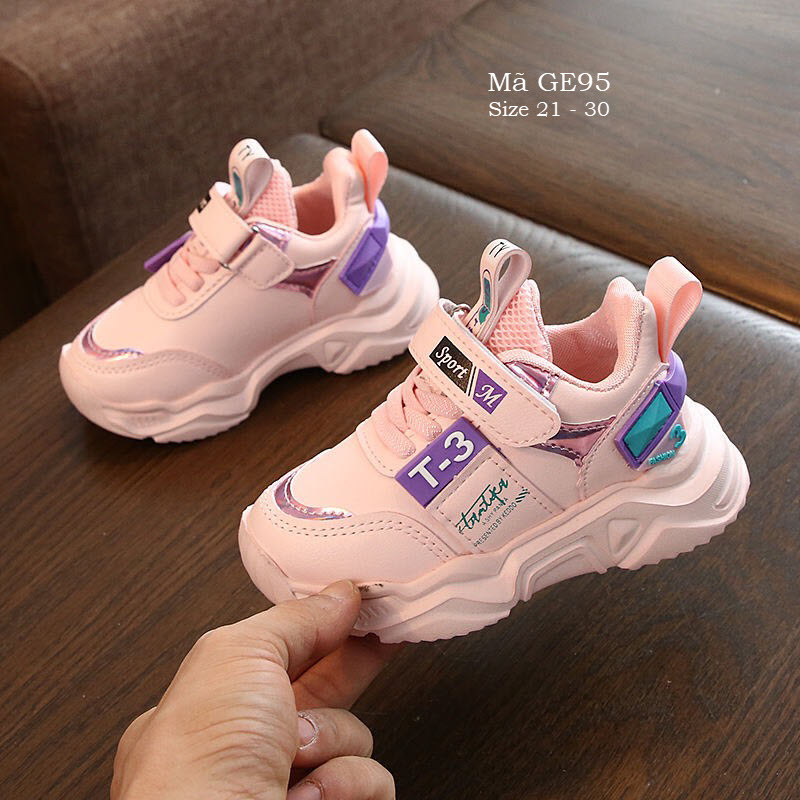 Giày thể thao cho bé gái 1 - 5 tuổi đế Eva nhẹ kháng khuẩn đi học đi chơi thời trang và năng động GE95