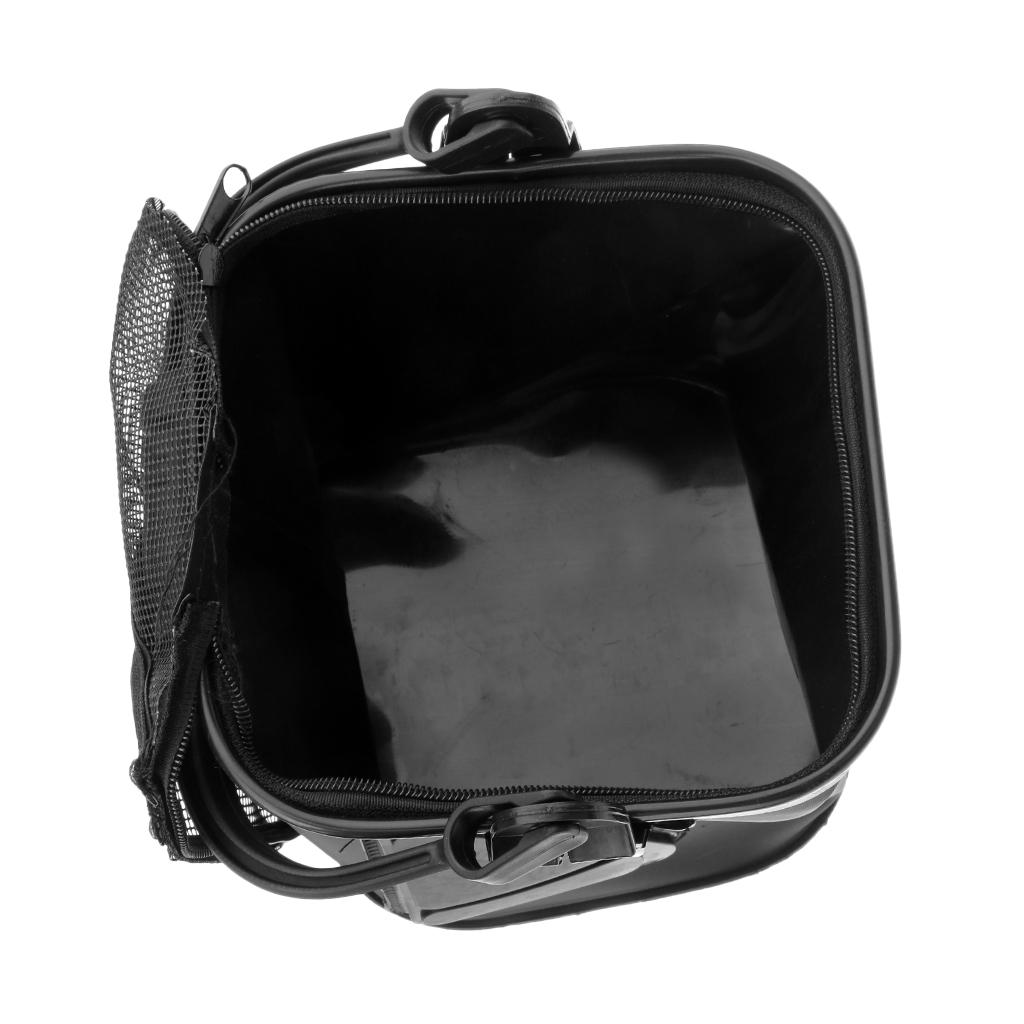 Collapsible Folding Fishing Bucket Outdoor Camping Panic Water Bucket Black