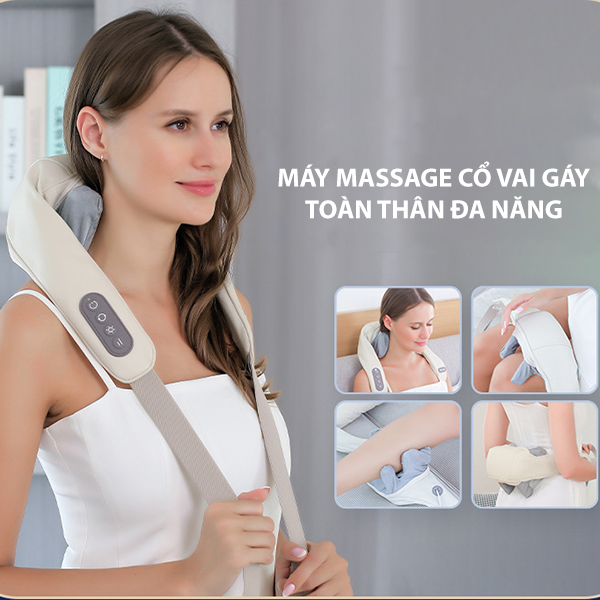 Máy Massage Cổ Vai Gáy 5D Tự Động HP678 Massage Toàn Thân 2 Chế Độ, Mô Phỏng Xoa Bóp Như Bàn Tay Làm Thoải Mái Cơ Thể Sau 1 Ngày Mệt Mọi