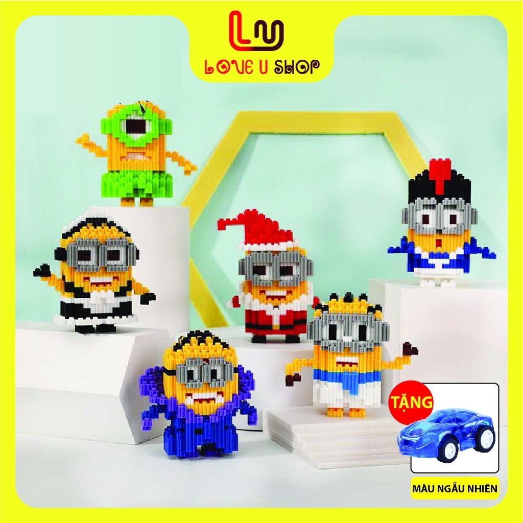 Đồ chơi lắp ráp 3d, mô hình minion Dracula và noel