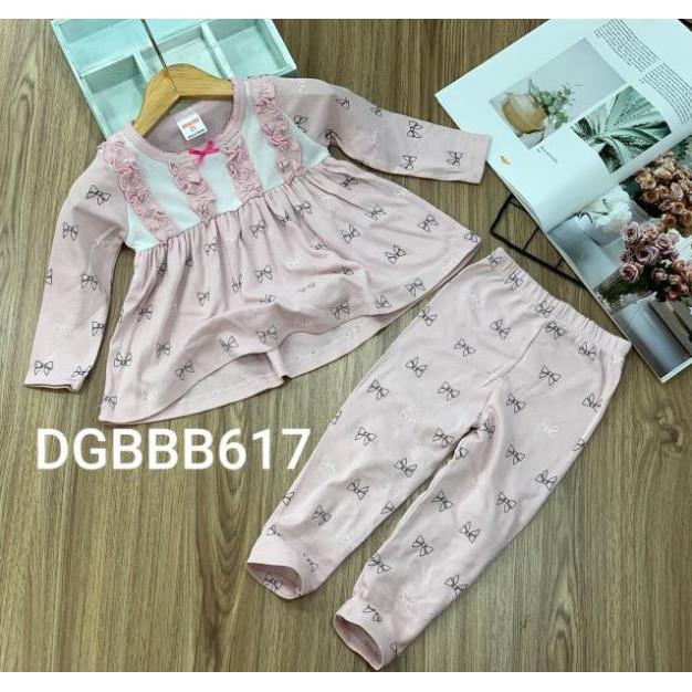Bộ dài bé gái thun borip hàng mới về nóng hổi -