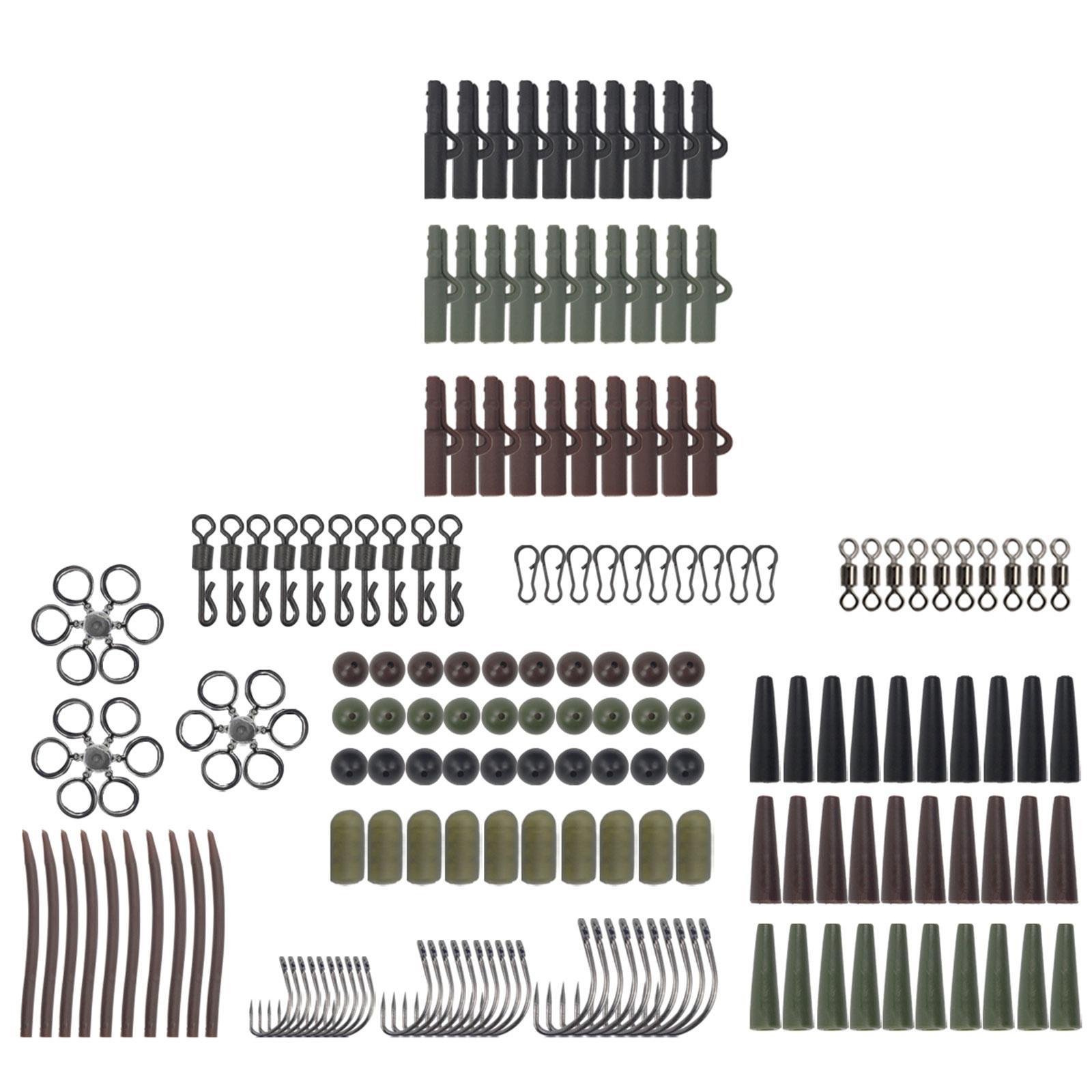 Carp Fishing  Kit W/ Portable Cases Link Swivel Quick Change Clips