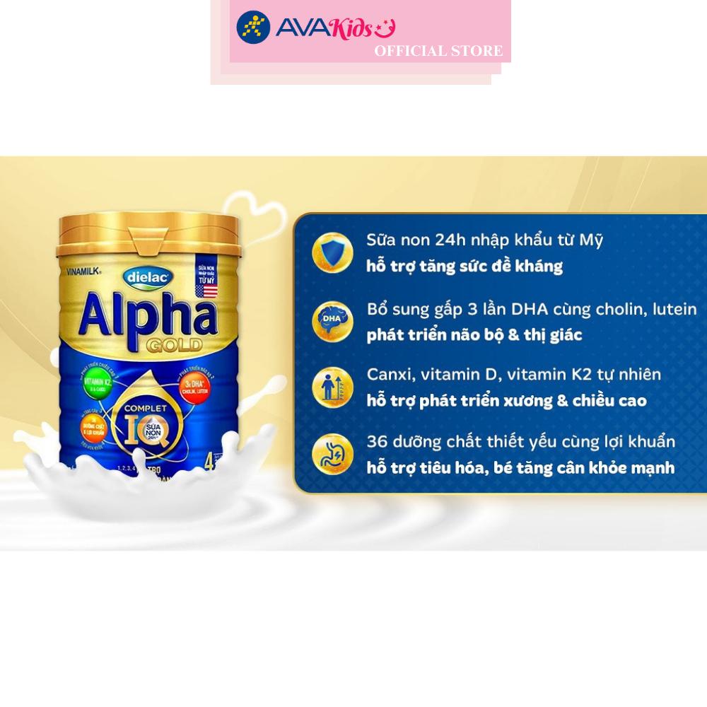 Sữa bột Dielac Alpha Gold IQ số 4 (sữa non) 850g (2 - 6 tuổi)