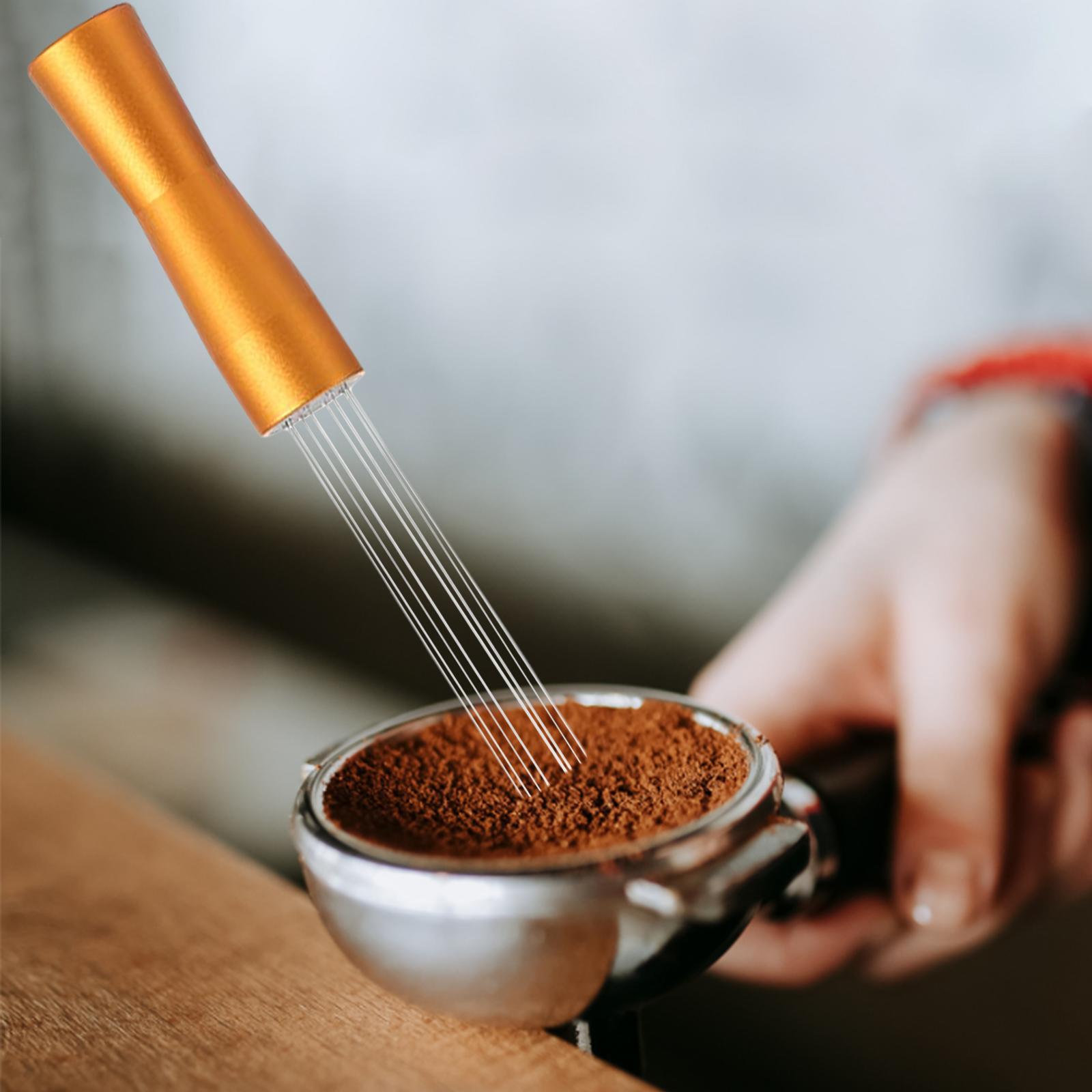 Professional Needle Style Coffee Tamper Distributor Coffee Hand Stirrer Lightweight for Home