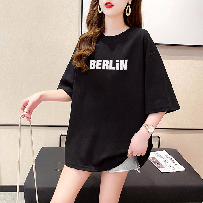 Áo Thun Đôi Tình Nhân Tay Lỡ Unisex In Chữ BERLIN