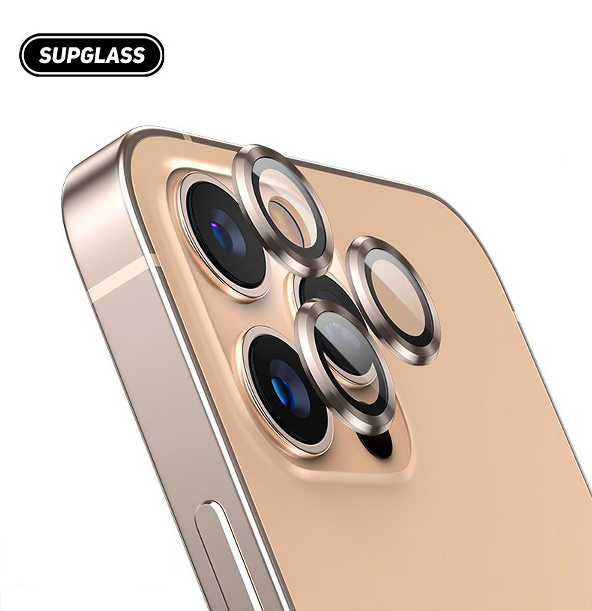 Bộ Lens cường lực Bảo Vệ Camera Trong Suốt dành cho iPhone 16 | 16 Pro | 16 Plus | 16 Pro Max hiệu Kuzoom Có Khung Hỗ Trợ Dán - Hàng chính hãng 