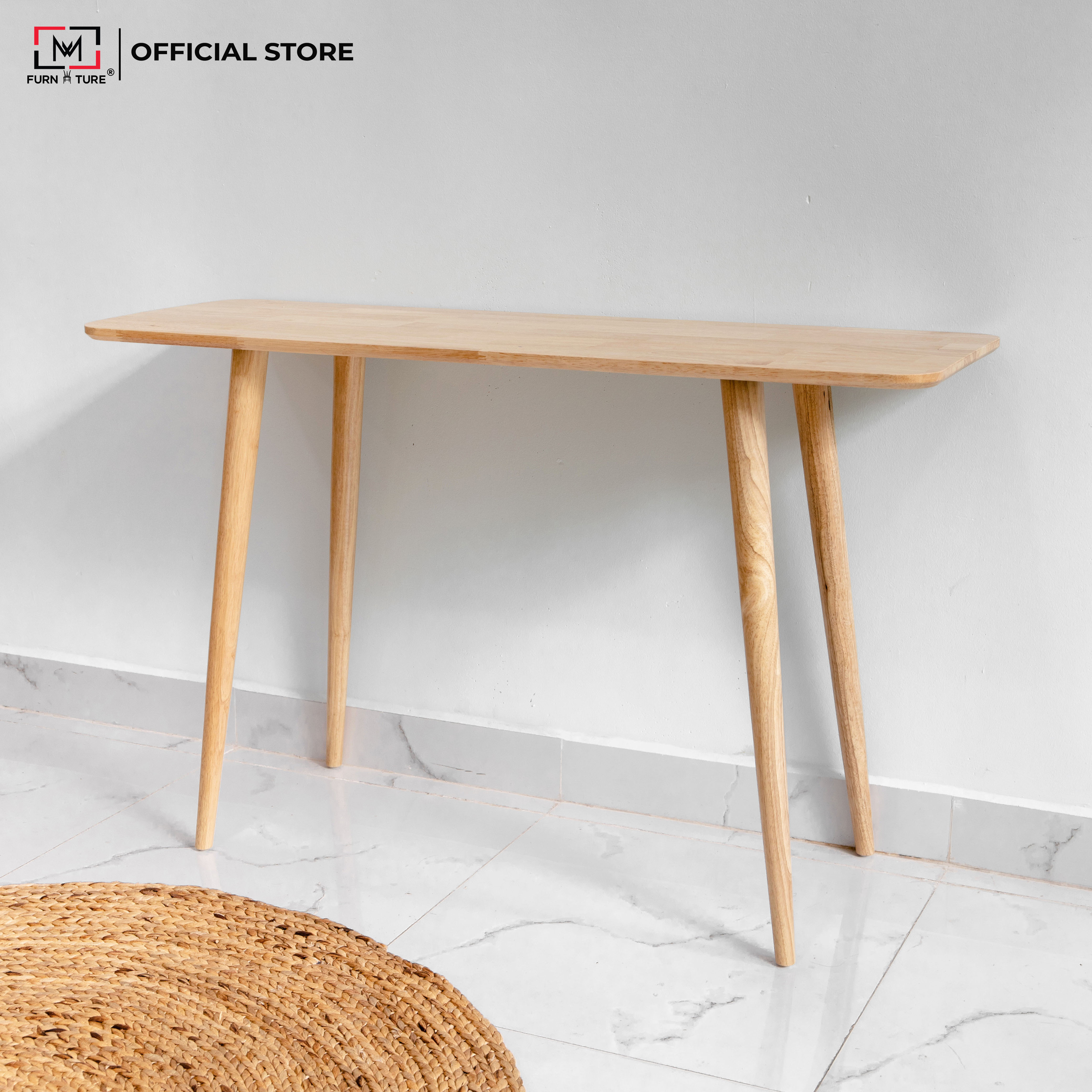 BÀN LÀM VIỆC GỖ HÀN QUỐC LẮP RÁP MWFURNITURE - SLIM TABLE NONE LINE - NATURAL