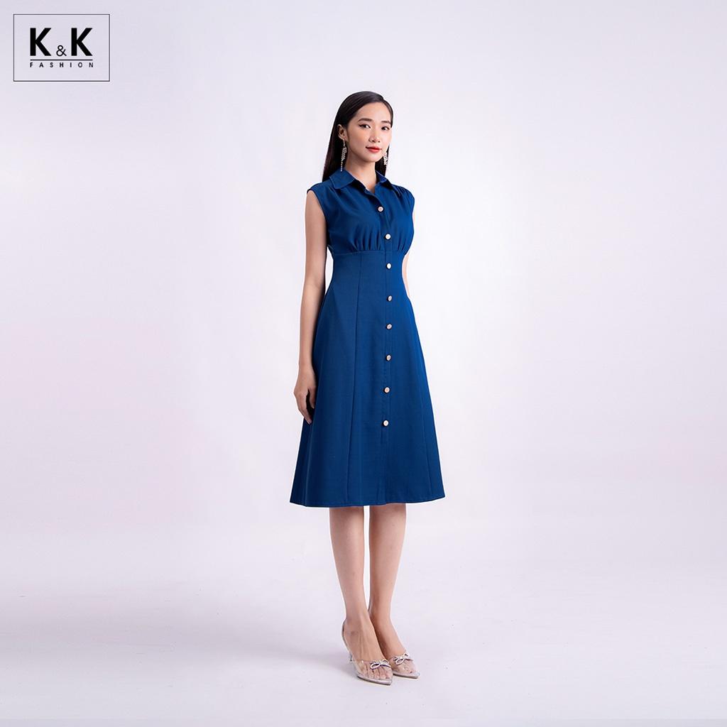 Đầm Sơ Mi Công Sở Dáng Chữ A K&amp;K Fashion KK120-17 Chất Liệu Tuyết Hàn