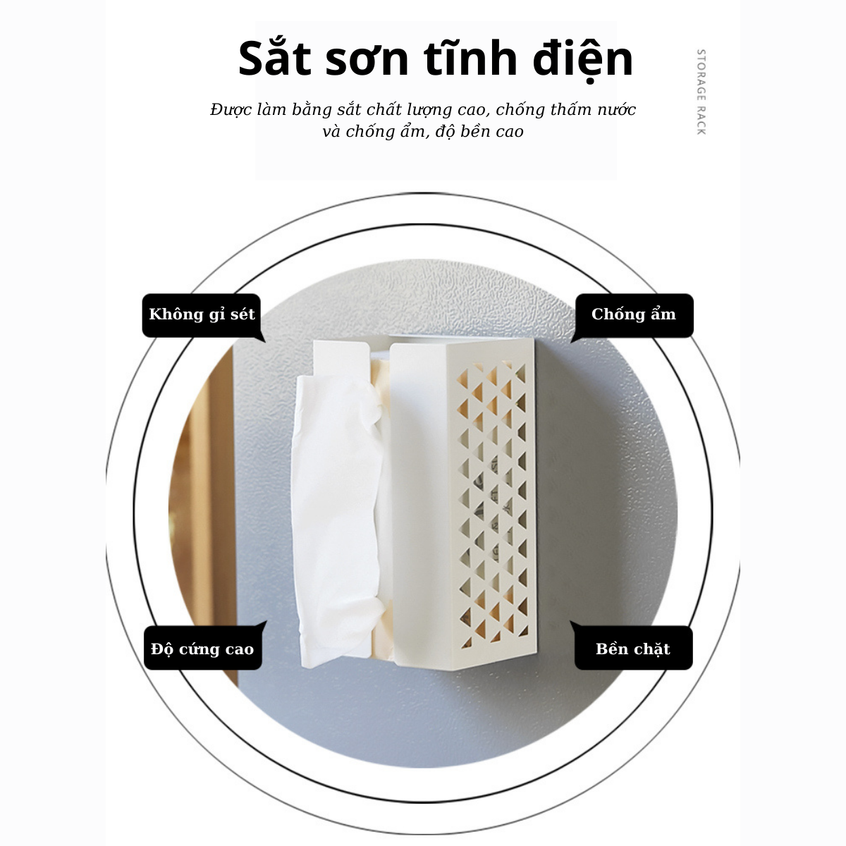 Hộp Đựng Khăn Giấy Rút Dola Home Nam Châm Đính Tủ Lạnh, Bàn Làm Việc