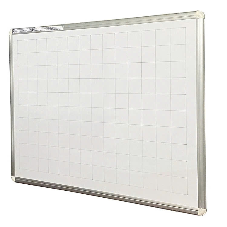 Bảng Viết Bút Lông Polyester Taiwan Bavico Trắng - Có kẻ ô ly vuông - Kích thước 60x100cm