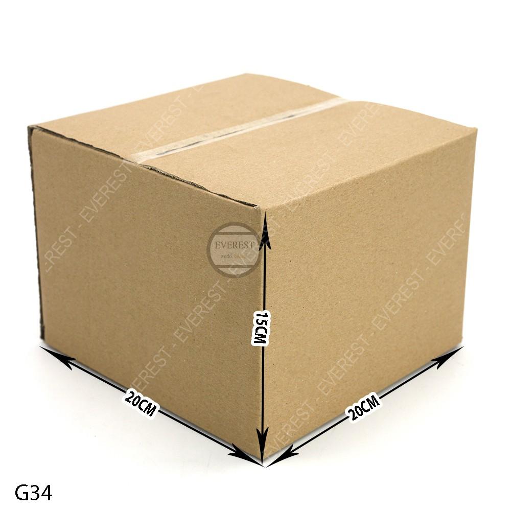 Combo 20 thùng G34 20x20x15 giấy carton gói hàng Everest