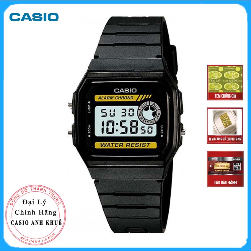 Đồng Hồ Nam Chính Hãng Casio F-94WA-9D Dây Nhựa