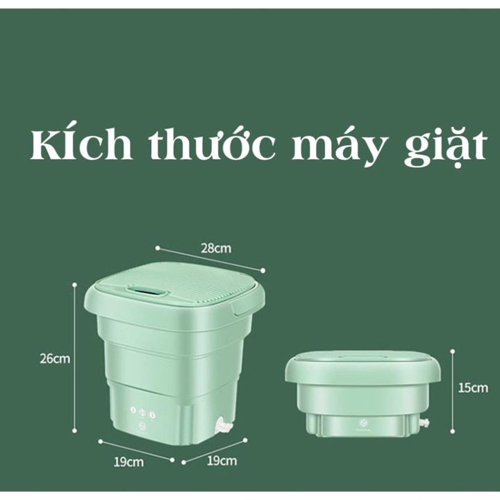 Máy giặt mini TOKORO gấp gọn có tay cầm siêu tiện lợi