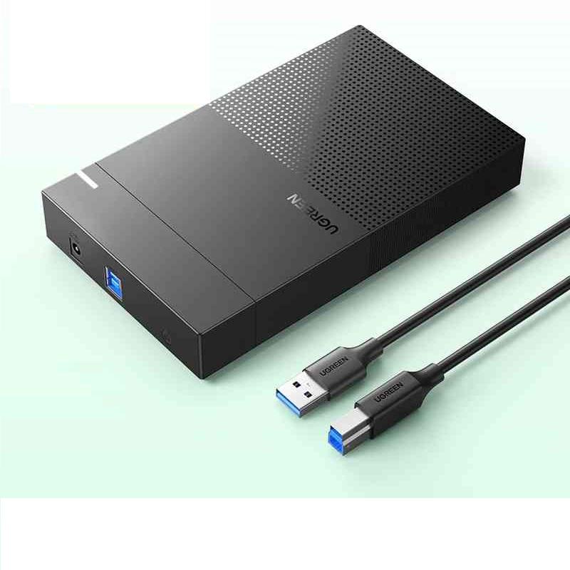 Thiết bị đựng ổ cứng 3.5 inch, dùng để kết nối ổ cứng sata với máy tính qua cổng usb, kèm dây cáp Ugreen 30729 - Hàng chính hãng