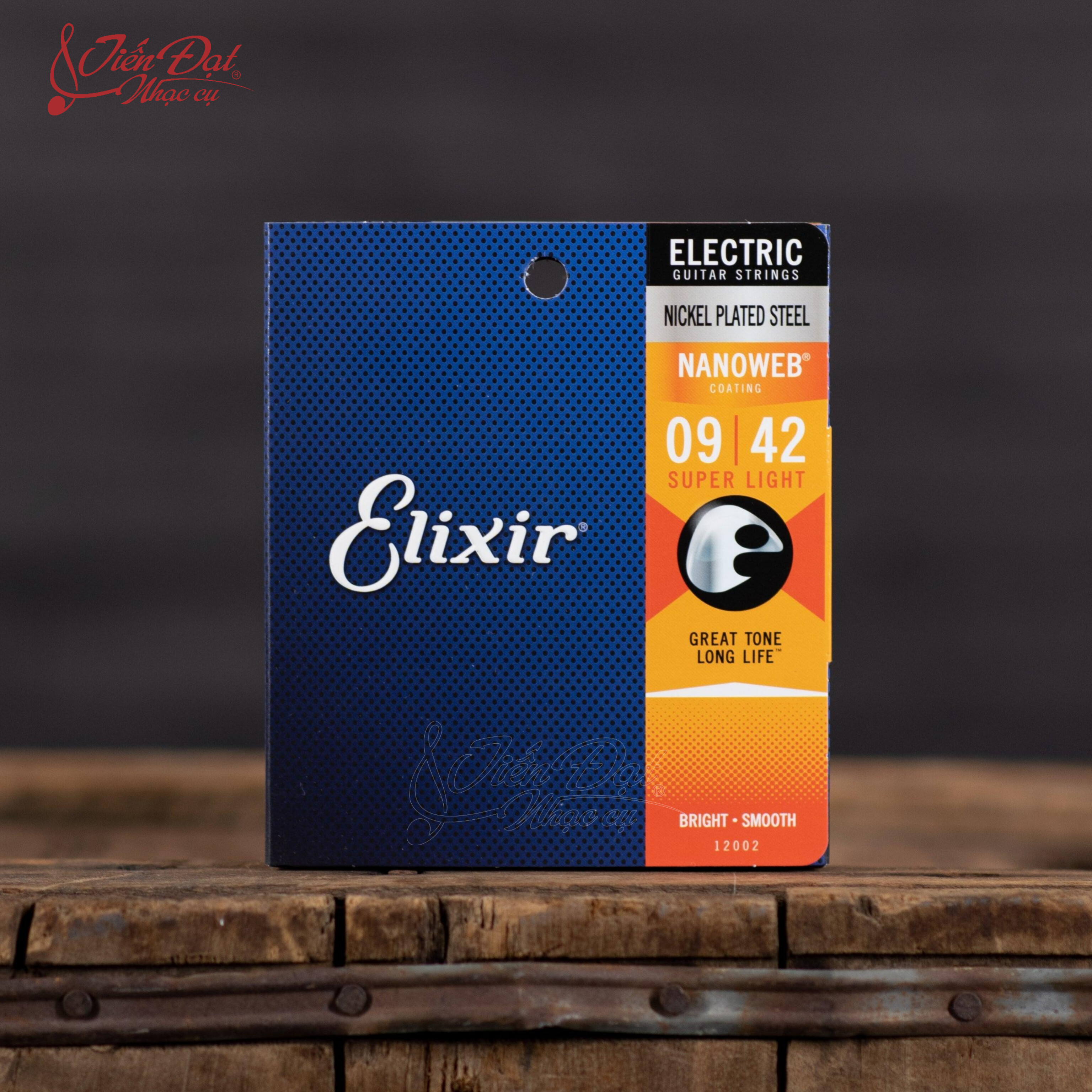 Bộ Dây Đàn Guitar Điện/Electric Guitar Elixir Nanoweb 9-42 - Hàng Chính Hãng