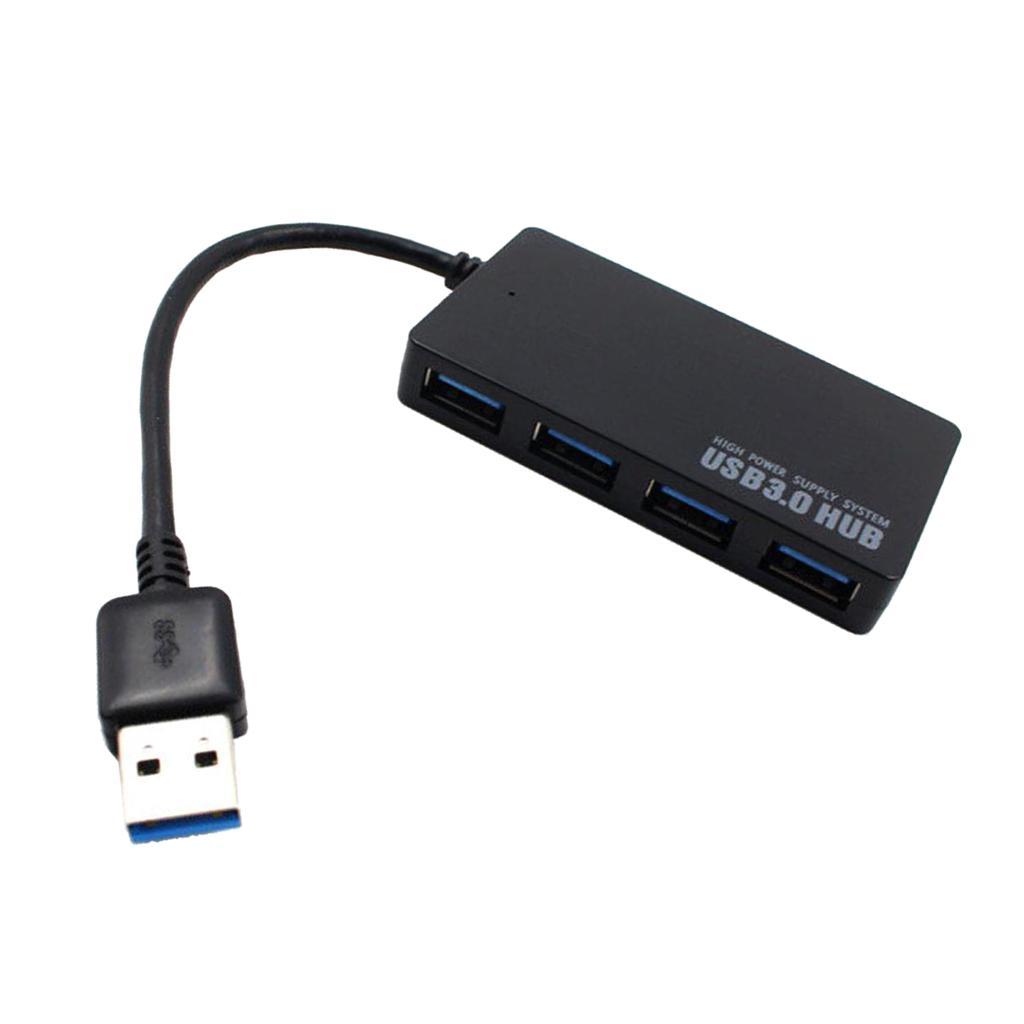 Universal 4 Ports USB 3.0 Hub Adapters Adaptors Fast Speed For PC Mac Laptop