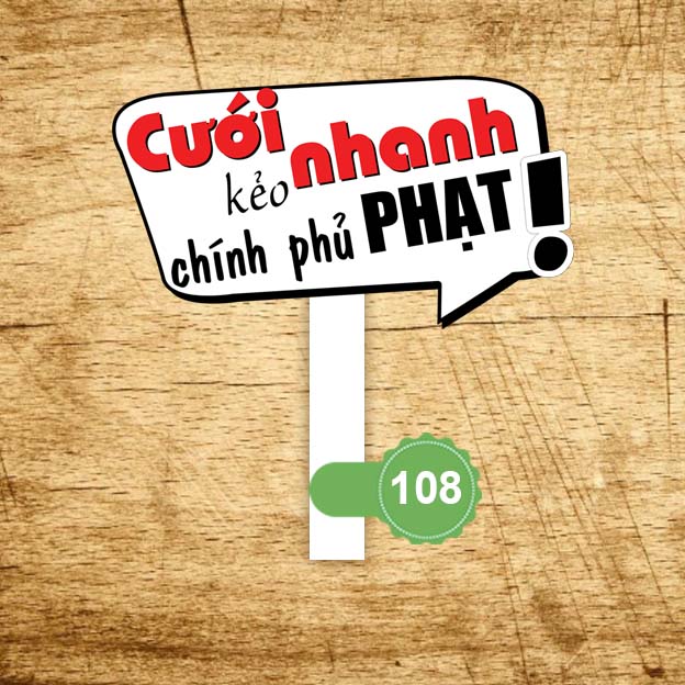 Bảng hashtag chụp ảnh đám cưới MS 108