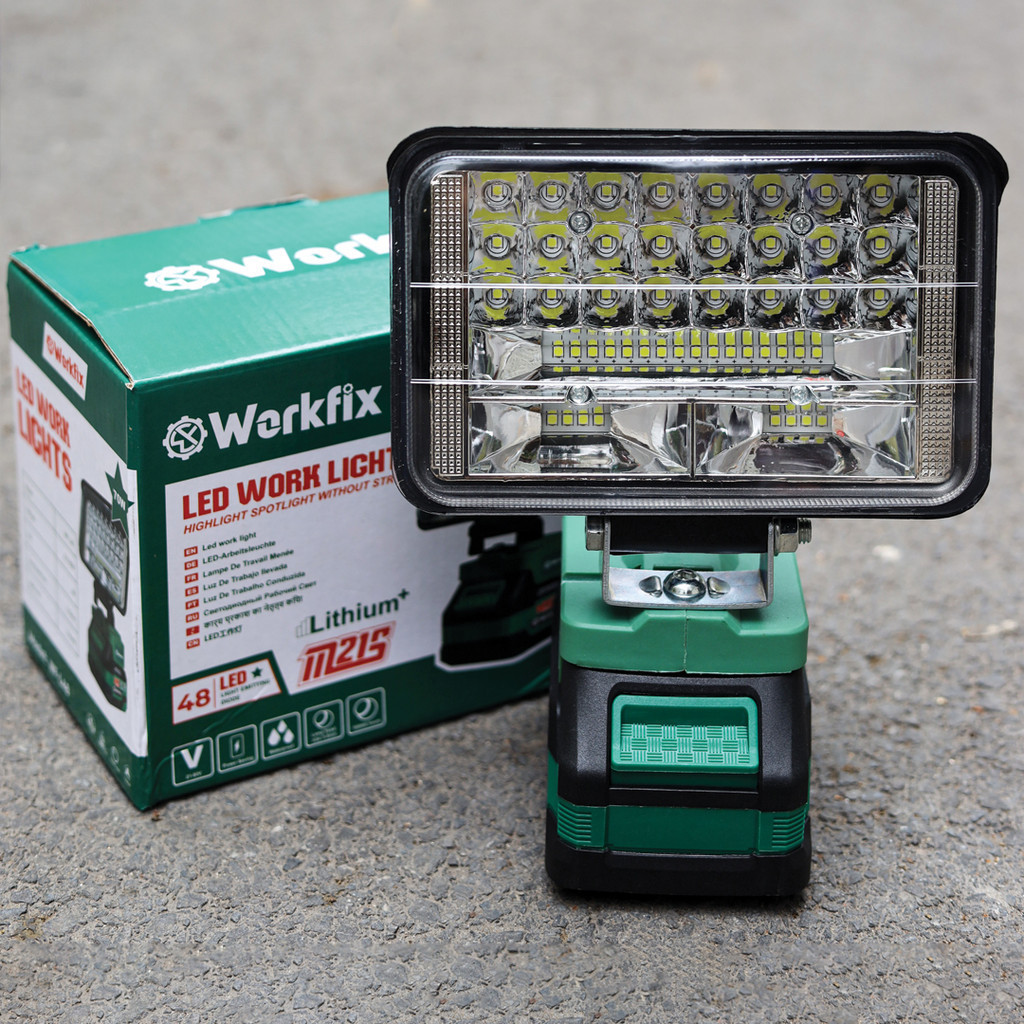 Thân bóng đèn LED Chạy pin máy khoan WORKFIX WF-L48 70W 48 LED siêu sáng sử dụng chân pin phổ thông 4cm