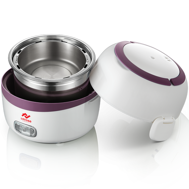 Hộp Cơm Cắm Điện, Hộp Cơm Hâm Nóng 2 Tầng Life360 EL-ALS263, Nấu Chín, Hâm Nóng Thức Ăn, Hàng Chính Hãng, Bảo Hành 1 Năm