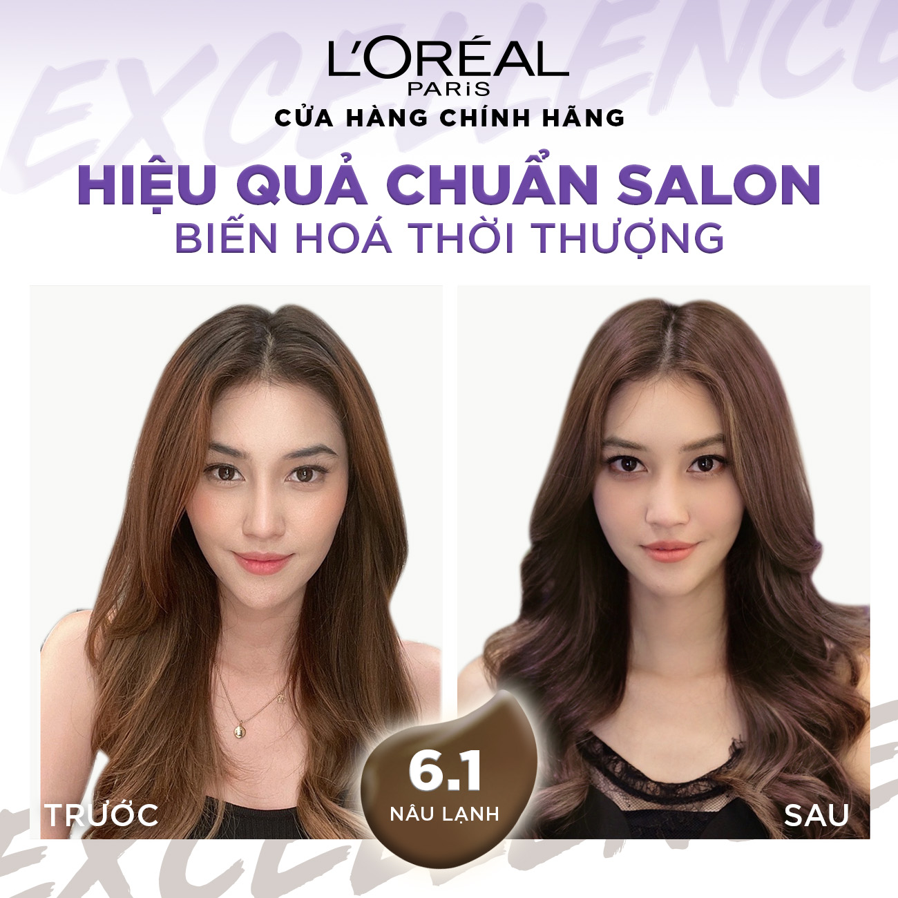 Kem nhuộm dưỡng tóc màu thời trang L'Oreal Paris Excellence Fashion 172ml