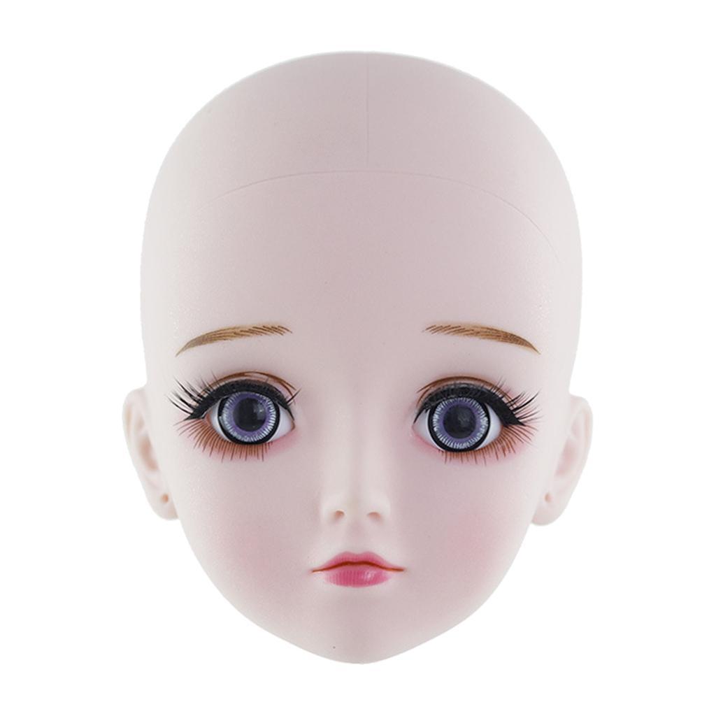 BJD Doll 1/ Dolls Head Model with 4D Eyes DIY Dolls Accessory Girl