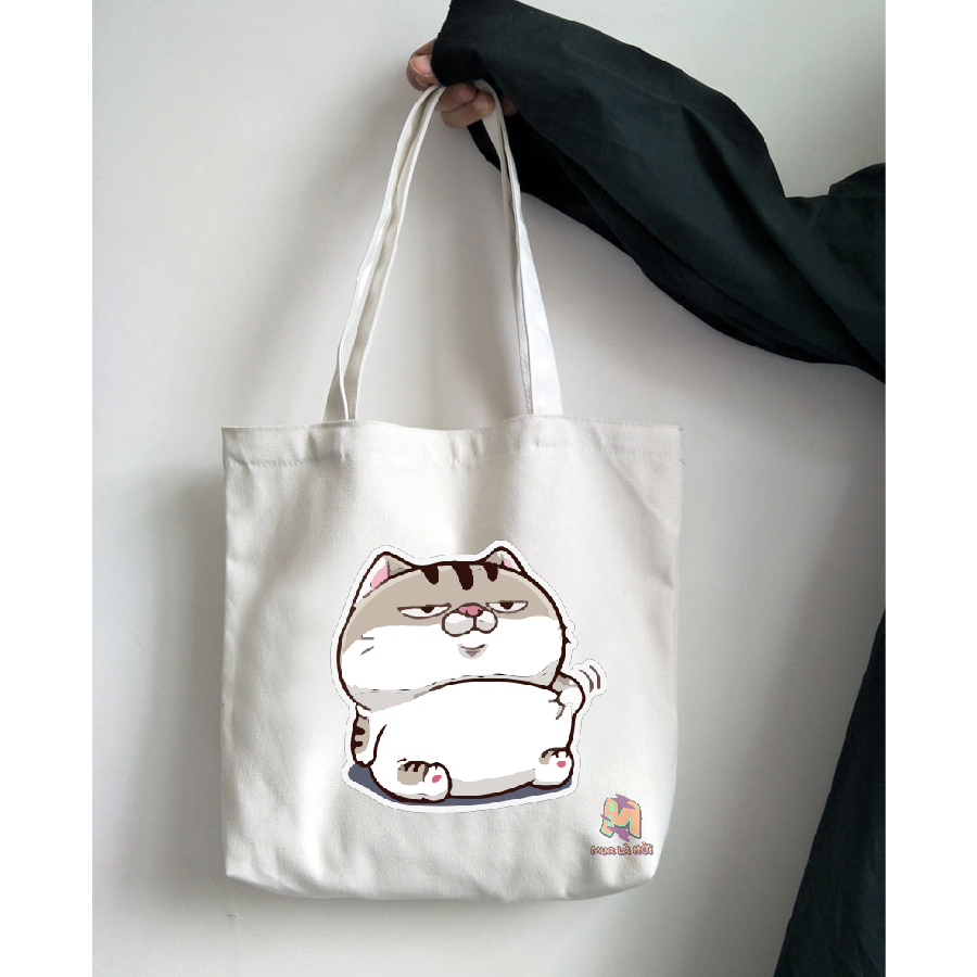 Túi Tote in hình chủ đề Ami Fat Cat