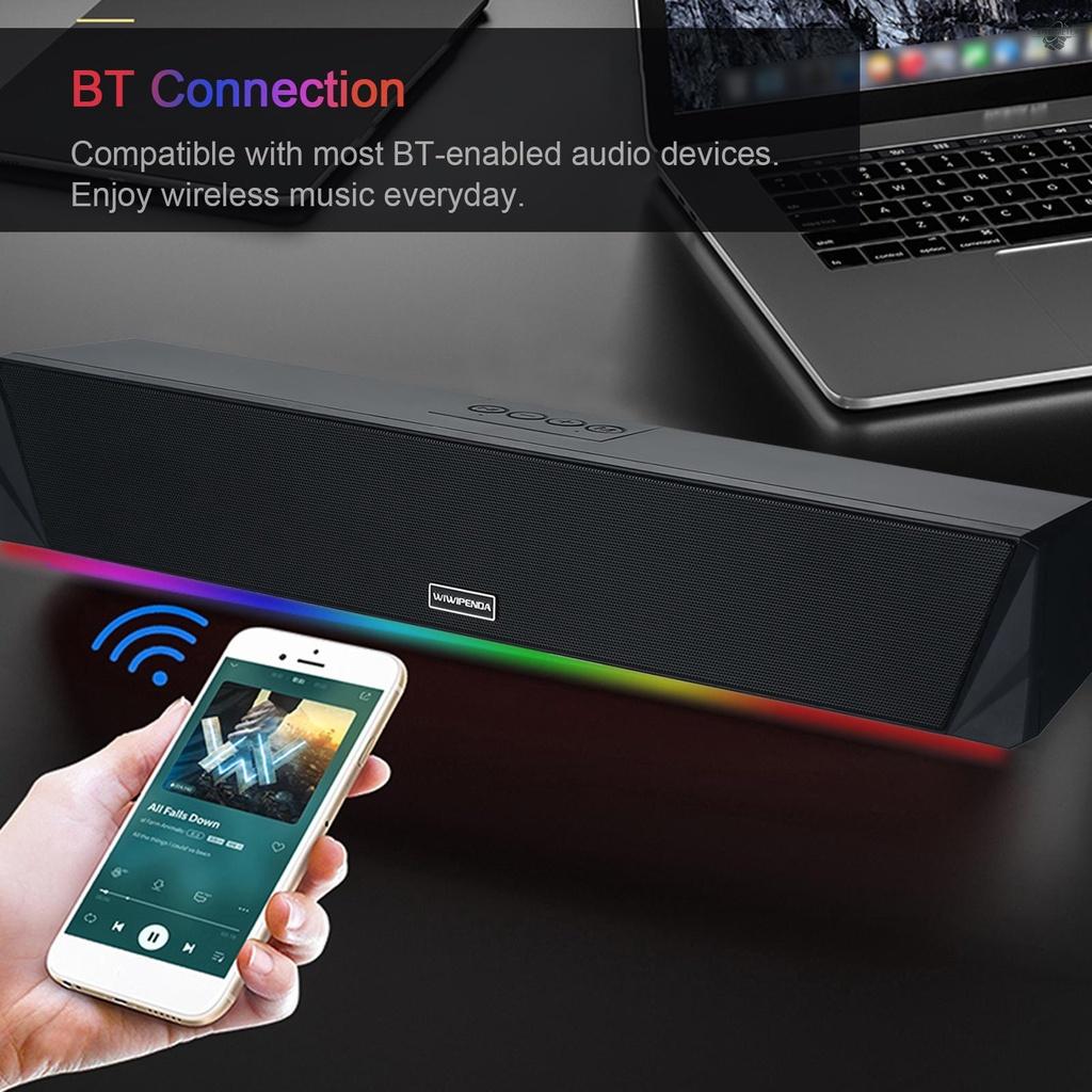 Loa Bluetooth 5.0 Wiwipenda L7 10w Có Đèn Rgb Hỗ Trợ Thẻ Nhớ Usb Tf Cho Tv / Pc / Điện Thoại Thông Minh