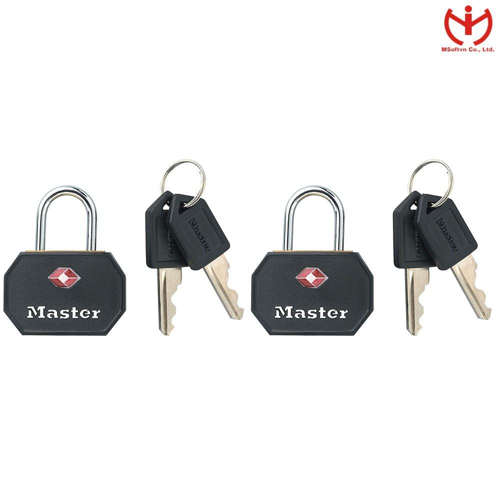 Khóa Vali TSA Master Lock 4681 TBLK (Bộ 2 ổ đen chung chìa)