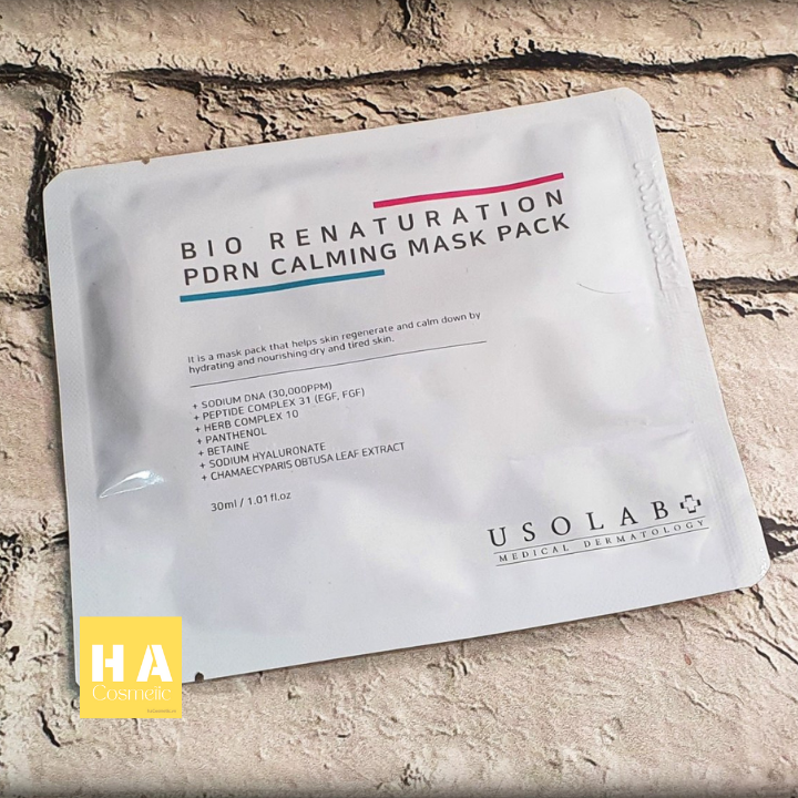 Mặt nạ tái tạo da Usolab Bio Renaturation PDRN Calming Mask