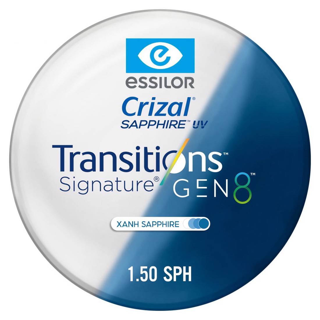 Tròng đổi màu Transitions Gen8 chuyển màu nhanh, đổi màu đậm hơn và độ bền màu cao