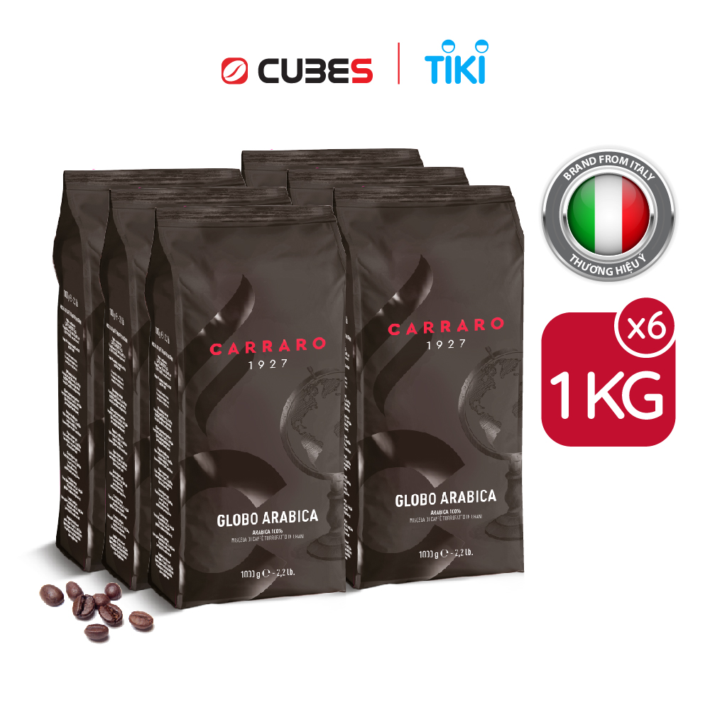 Combo Cà phê hạt Carraro Globo Arabica - Nhập khẩu chính hãng 100% từ thương hiệu Carraro, Ý