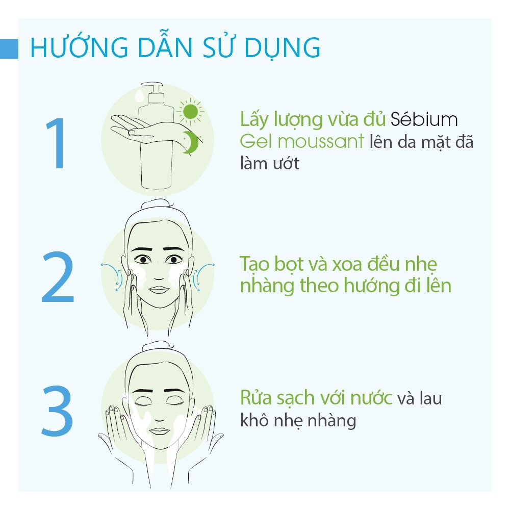 Gel rửa mặt cho da hỗn hợp và da dầu Bioderma Sebium Gel Moussant (Nhập khẩu)