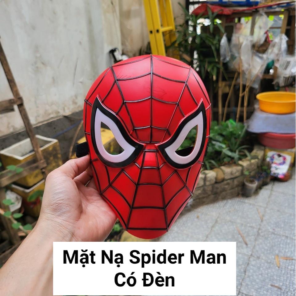 (Có Sẵn) Bộ Khiên Và Mặt Nạ Người Nhện Spider Man Có Nhạc Và Đèn Cực Kỳ Hấp Dẫn Cho Bé