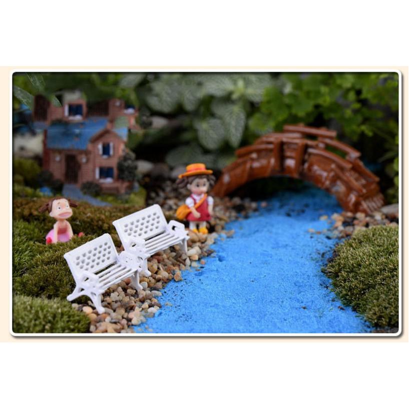 Mô hình ghế công viên dài 2.5cm và 3.5cm màu trắng