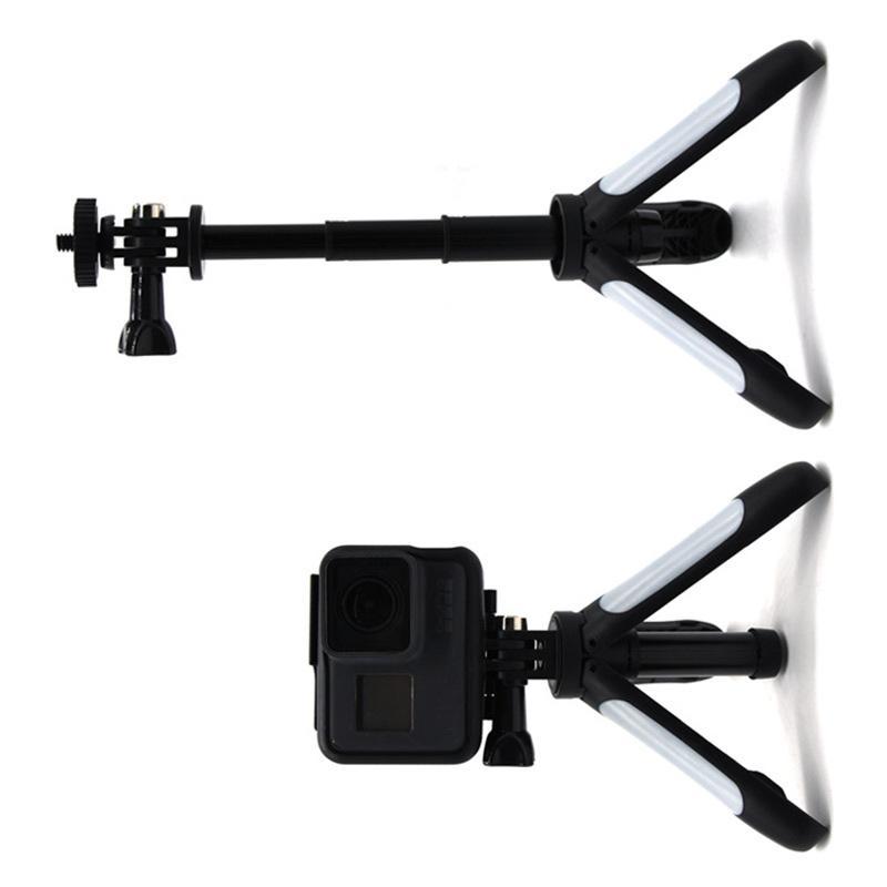 Khuyến mãi phù hợp cho phụ kiện gopro nối dài mini que tripod máy ảnh selfie stick máy tính để bàn micro hero5/6/7 chân đế