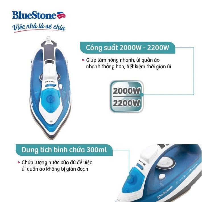 Bàn Ủi Hơi Nước BlueStone SIB-3831, 2200w - Phun Hơi Tăng Cường, Hàng Chính Hãng