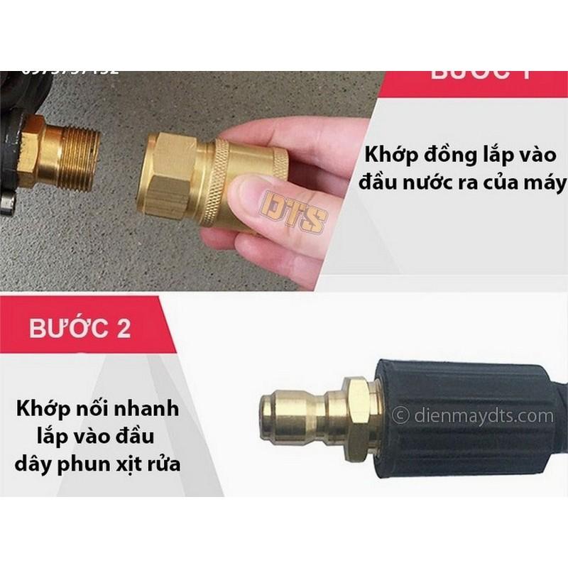 BỘ KHỚP NỐI NHANH ĐỒNG THAU 22MM