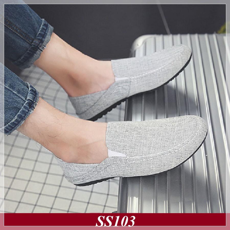Giày Lười Vải Nam Cao Cấp Dáng Thời Trang Phong Cách Hàn Quốc Nhiều Màu