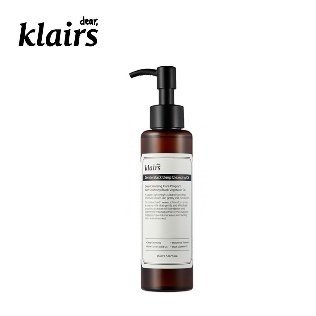 Dầu tẩy trang Dear Klairs Gentle Black Deep Cleansing Oil150ml