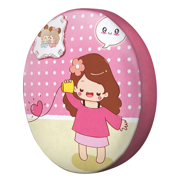 Gối tròn Cô bé cầm ống nghe - GOCP032