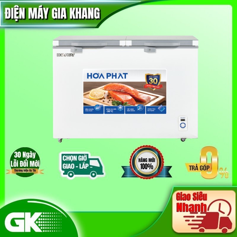 Tủ đông Hòa Phát HPF AD6352.T1 1 ngăn 2 cánh kính  352 L- Hàng chính hãng