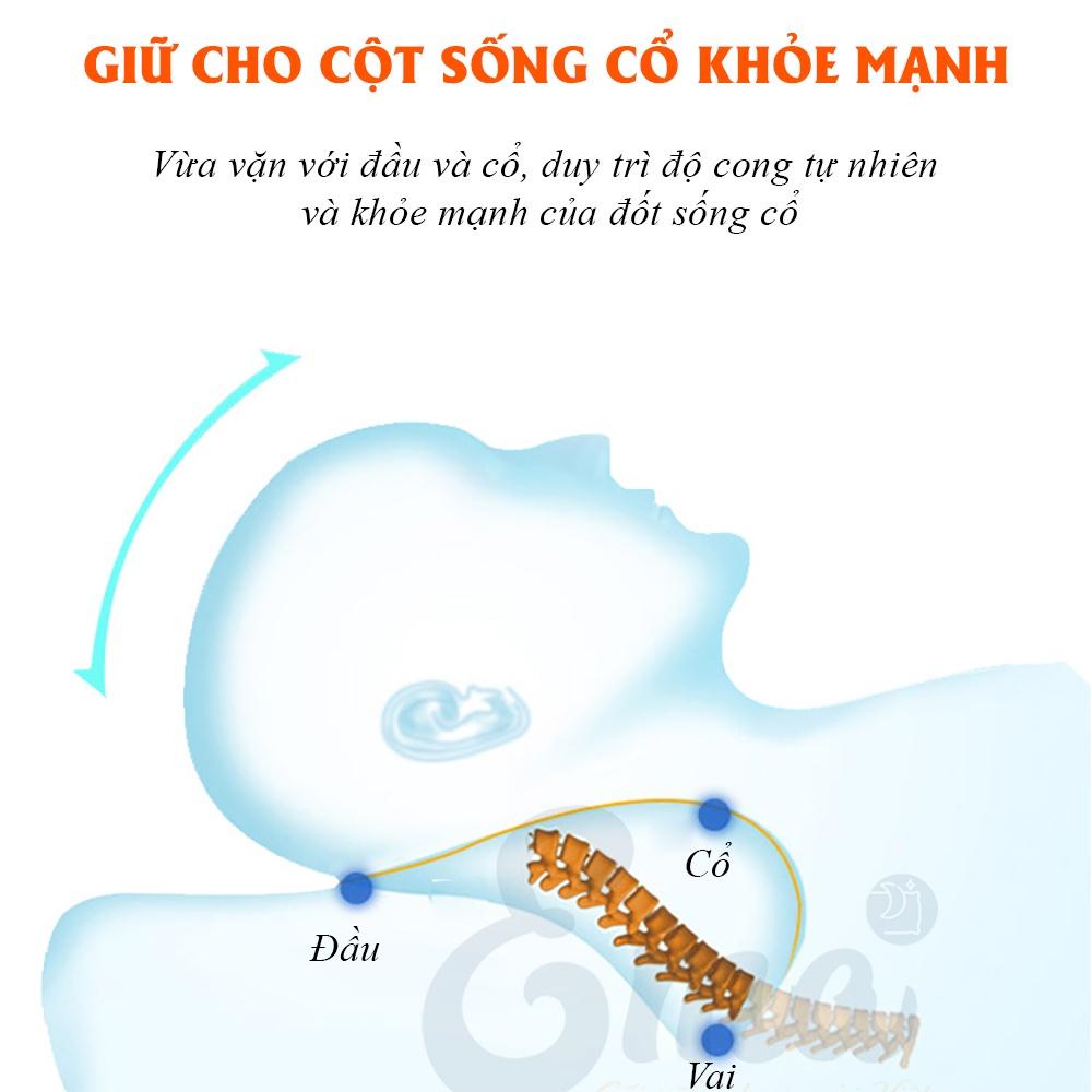 gối cao su thiên nhiên, Gối Chống Ngáy Ngủ, Chống Đau Vai Gáy Cột Sống Cổ Gối êm ái