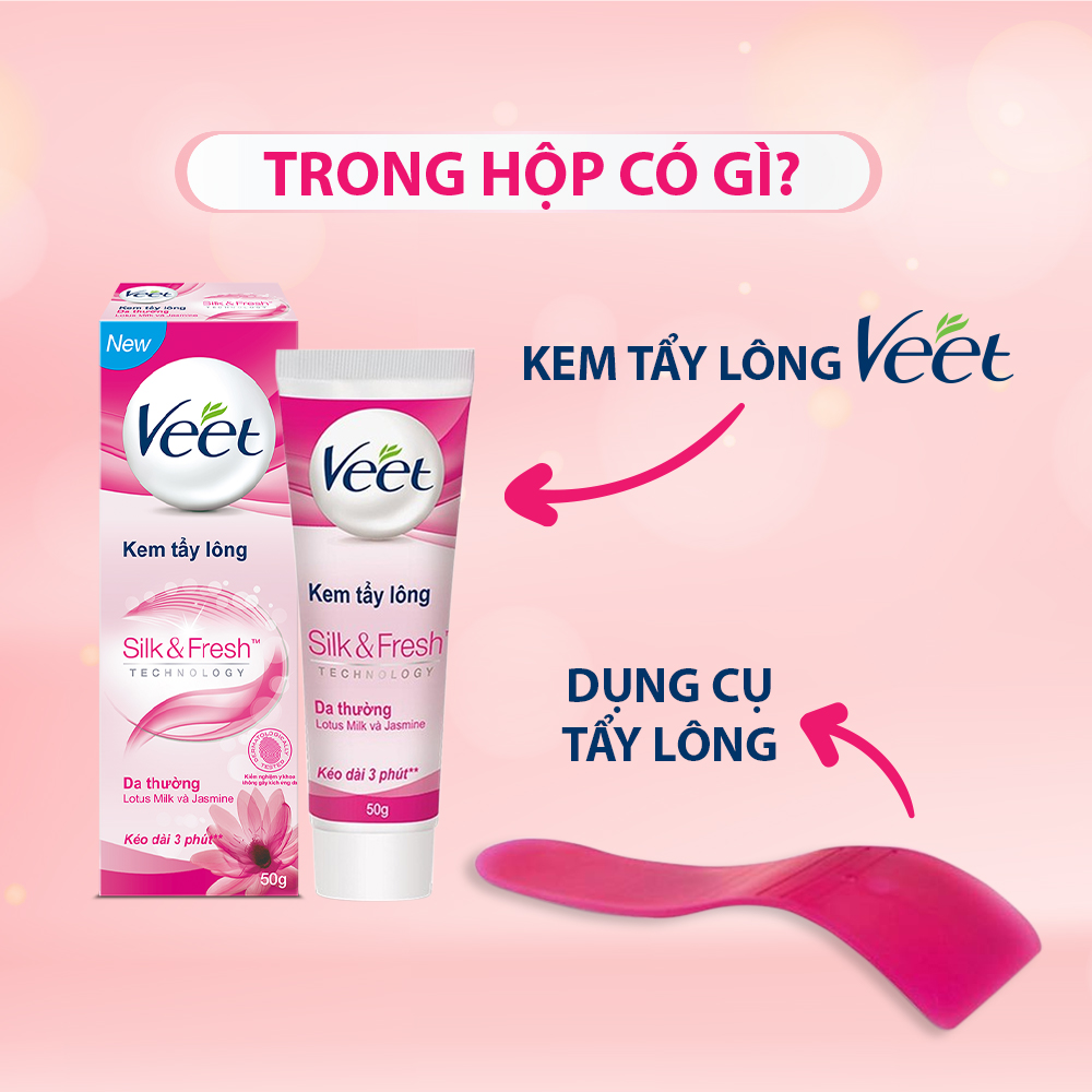 Combo 2 Kem Tẩy Lông Cho Da Thường Veet Silk Fresh 50G