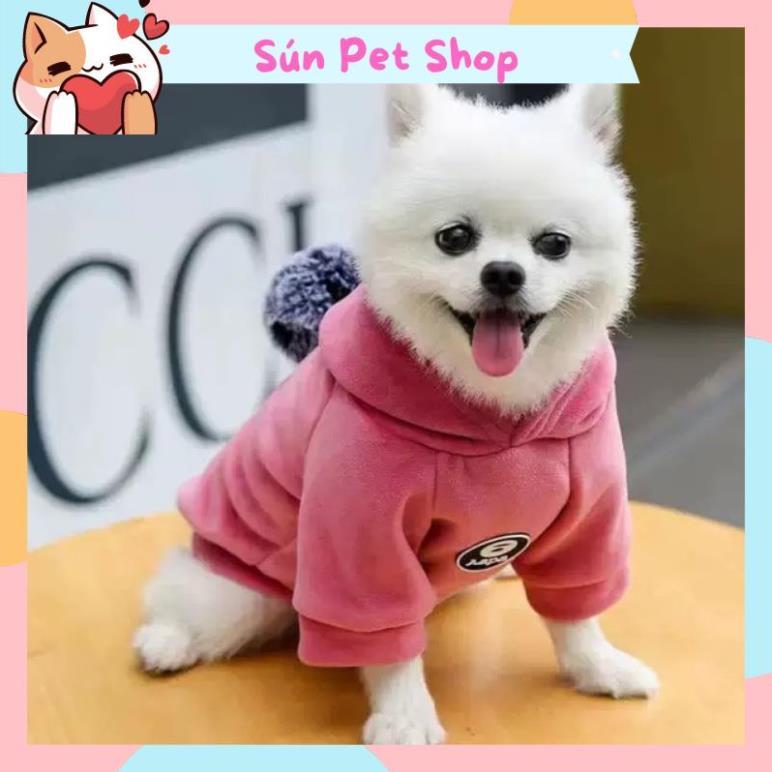 Áo Hoodie nhung cao cấp cho thú cưng - Áo cho chó mèo mùa đông