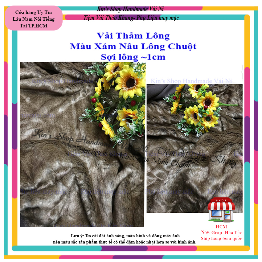 ☀️NHIỀU MÀU - VẢI LÔNG DÀI LÔNG HỒ LY | THẢM LÔNG DÀI Sang Trọng Dùng Chụp Ảnh Sản Phẩm Lót Bàn Trang Điểm, Tủ Kệ, Decor- Kin Shop Handmade