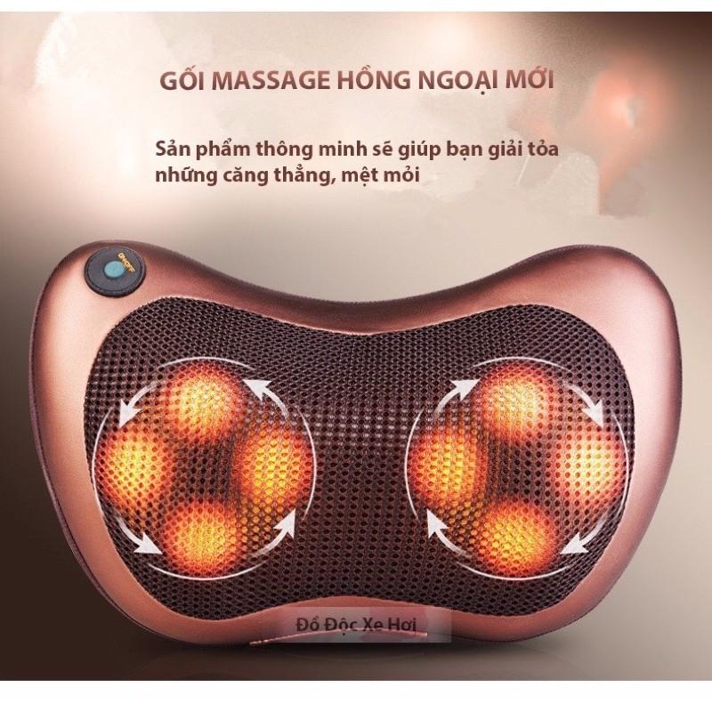 Gối Massage Hồng Ngoại 8 Bi